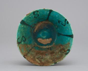 Bowl, earthenware. Iran, possibly 13th century.