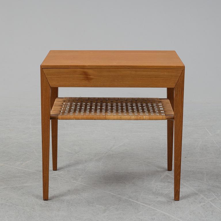 A teak bedside table by Severin Hansen for Haslev, designed 1957.