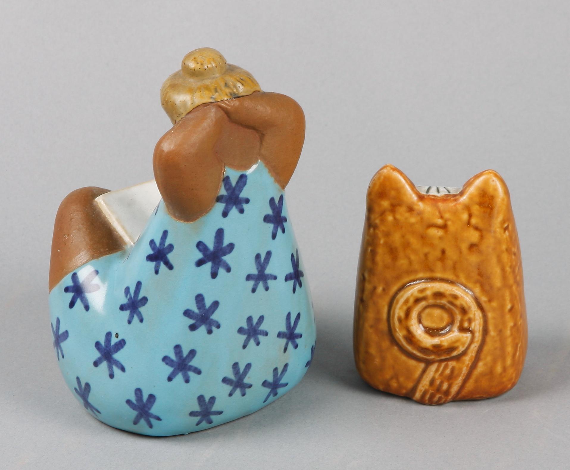FIGURINER, 2 st, stengods, Lisa Larson, Gustavsberg.