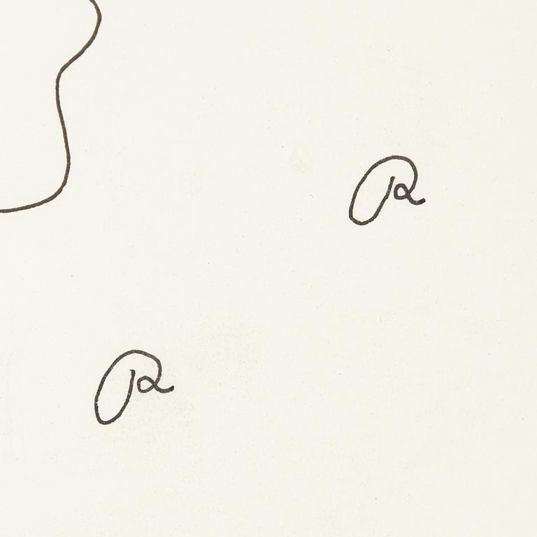 Roger Risberg, indian ink drawing, signed. Executed in 2008.