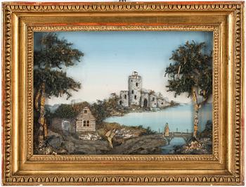 DIORAMA, okänd konstnär, 1900-talets början, ej signerad.