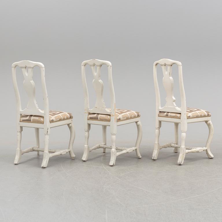 Seven rococo chairs, second half of the 18th century.