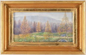 PER JULIUS, akvareller 4 st, sign P. Julius.