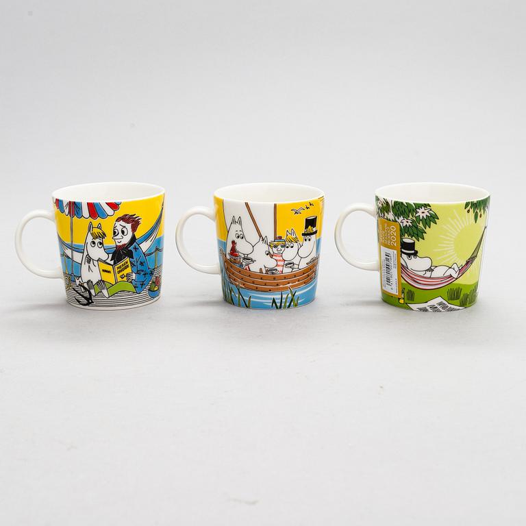 A 6-piece set of Seasonal Moomin mugs, vitro porcelain, Moomin Characters, Arabia.