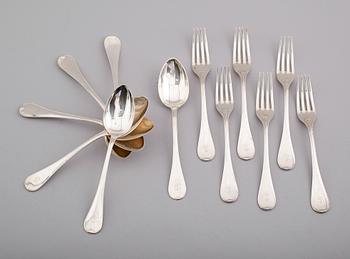 BESTICK, 12 delar, silver, svenska stämplar 1920-tal. Vikt ca 546 gram.
