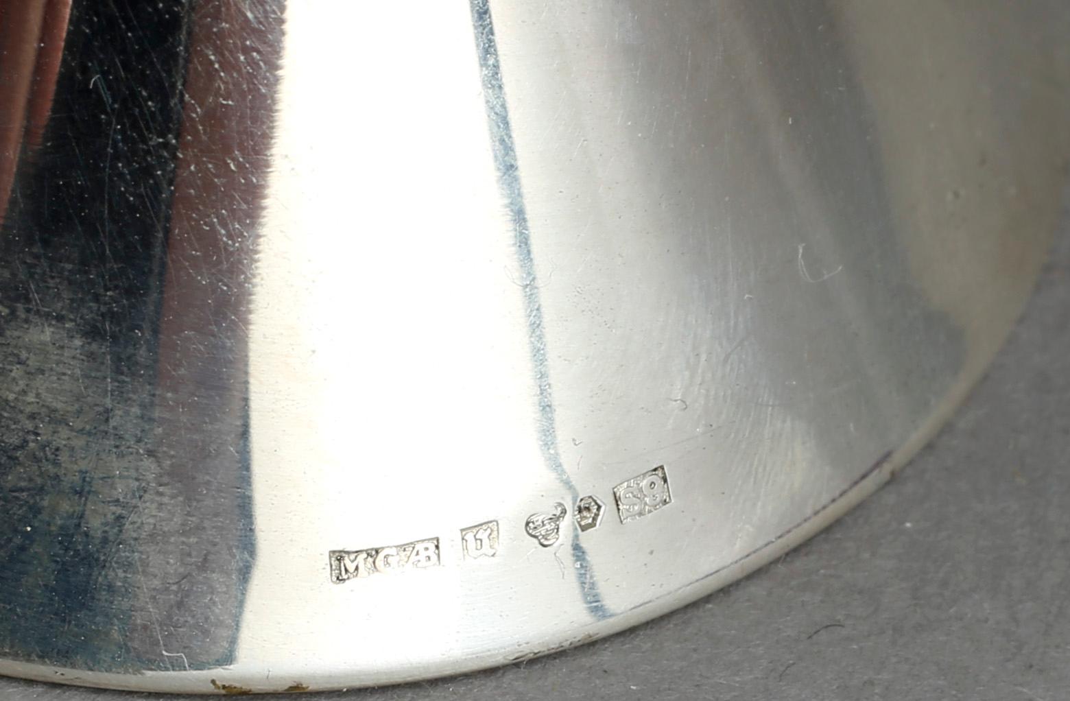 LJUSSTAKAR, ett par, silver, MGAB, Uppsala, 1968.