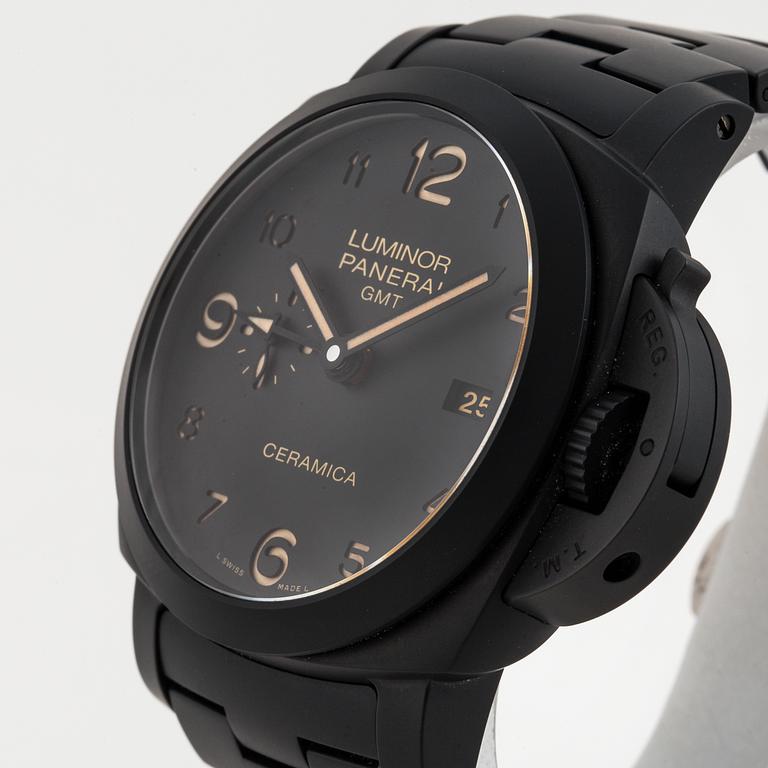 PANERAI, Luminor 1950, Tuttonero GMT, wristwatch, 44 mm.