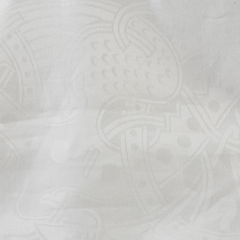 SIGNE SOHLMAN, after, 3 tabelcloths,  Linen damask. Early 20th century.