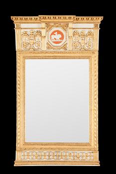 713. A late Gustavian late 18th century mirror.