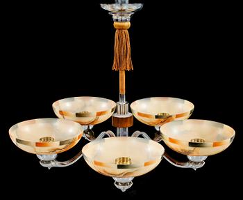 TAKLAMPA, art deco, 1900-talets andra kvartal, höjd ca 45 cm.
