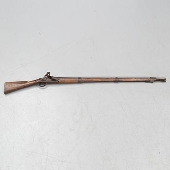 A Swedish military flintlock gun, 1805 pattern.