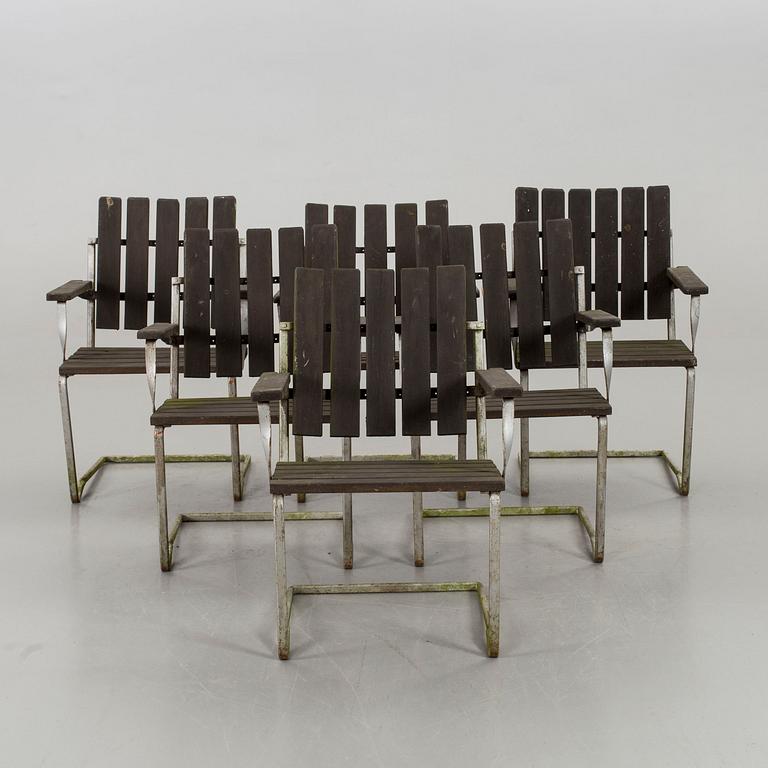 A SET OF 6 GARDEN CHAIRS, second half of 20th century.