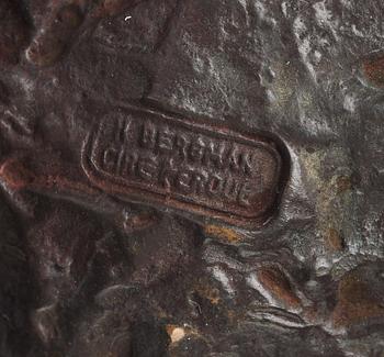 ASMUND ARLE, brons, liggande häst, signerad A. Arle.