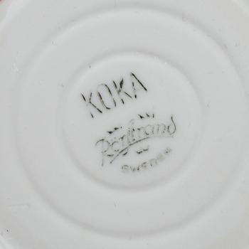 SERVISDELAR, 41 st, "Koka blå", Hertha Bengtson, Rörstrand, 1900-tal.