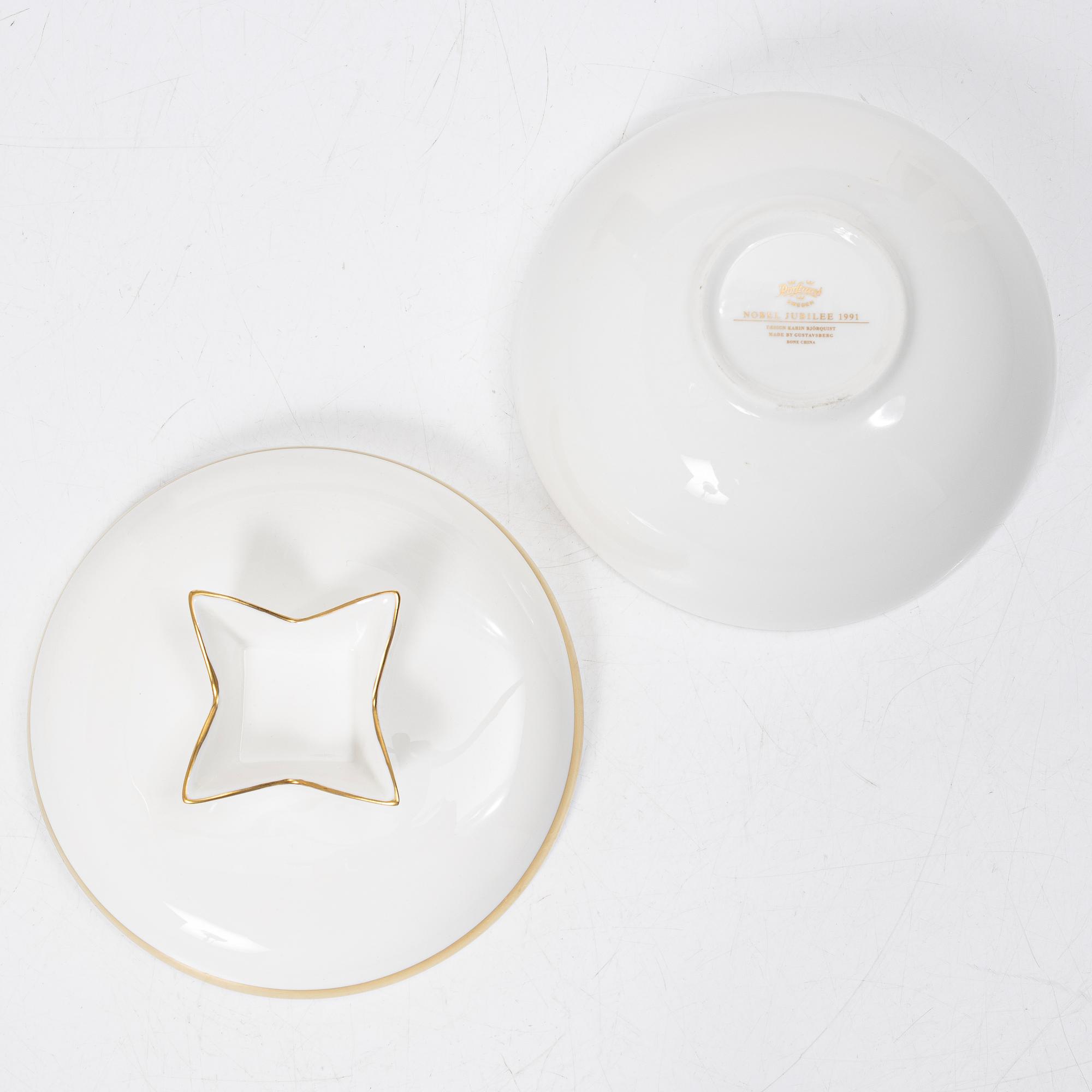 Karin Björquist, Bowls with lids, 14 pcs, porcelain, "Nobel" Rörstrand.