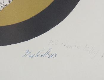 SVANBERG, MAX WALTER, färglitografi, sign, i plåten dat 57, numr 92/150.