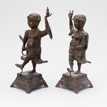 Two bronze sculptures, early 20th century.