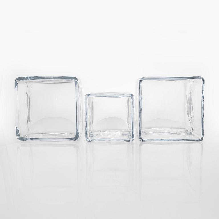 Heidi Blomstedt, a set of three "Lumi glass" vases, made to order, manufacturer Kumela.