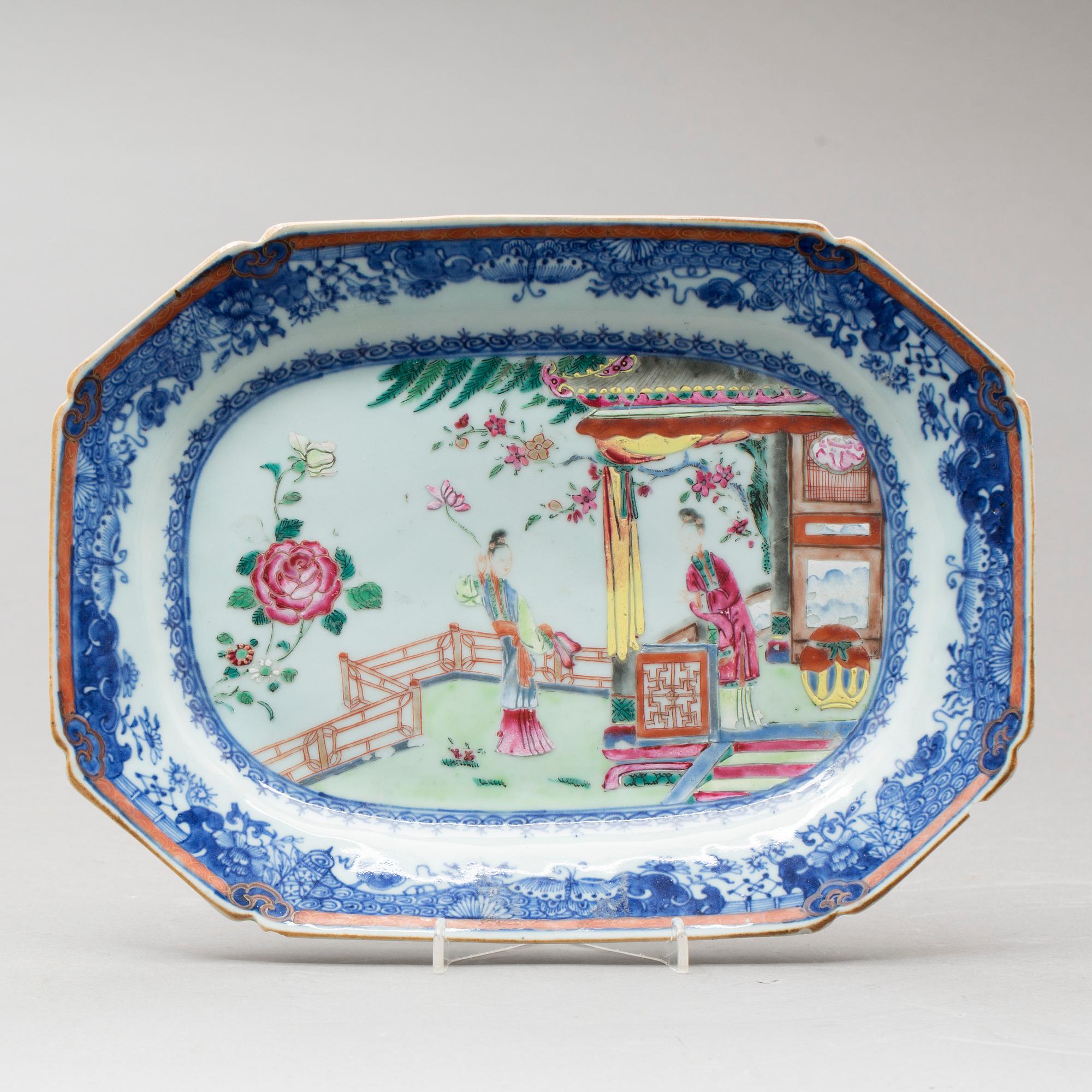 STEKFAT, kompaniporslin, Kina, Qianlong (1736-95).