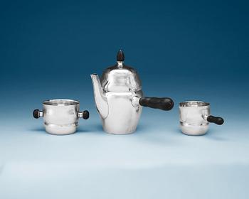 723. GEORG JENSEN, kaffeservis, 3 delar, Köpenhamn, 1925-1932, sterling.