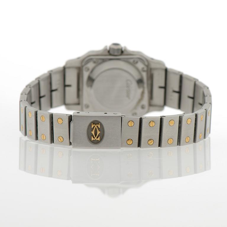 CARTIER, Santos, rannekello, 24 x 24 mm.