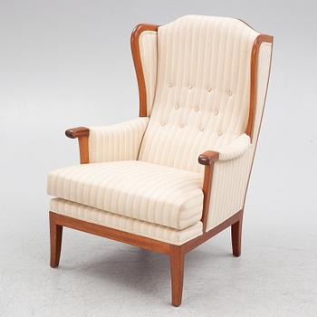 Carl Malmsten, armchair, "The Housefather", OH Sjögren, late 20th century.