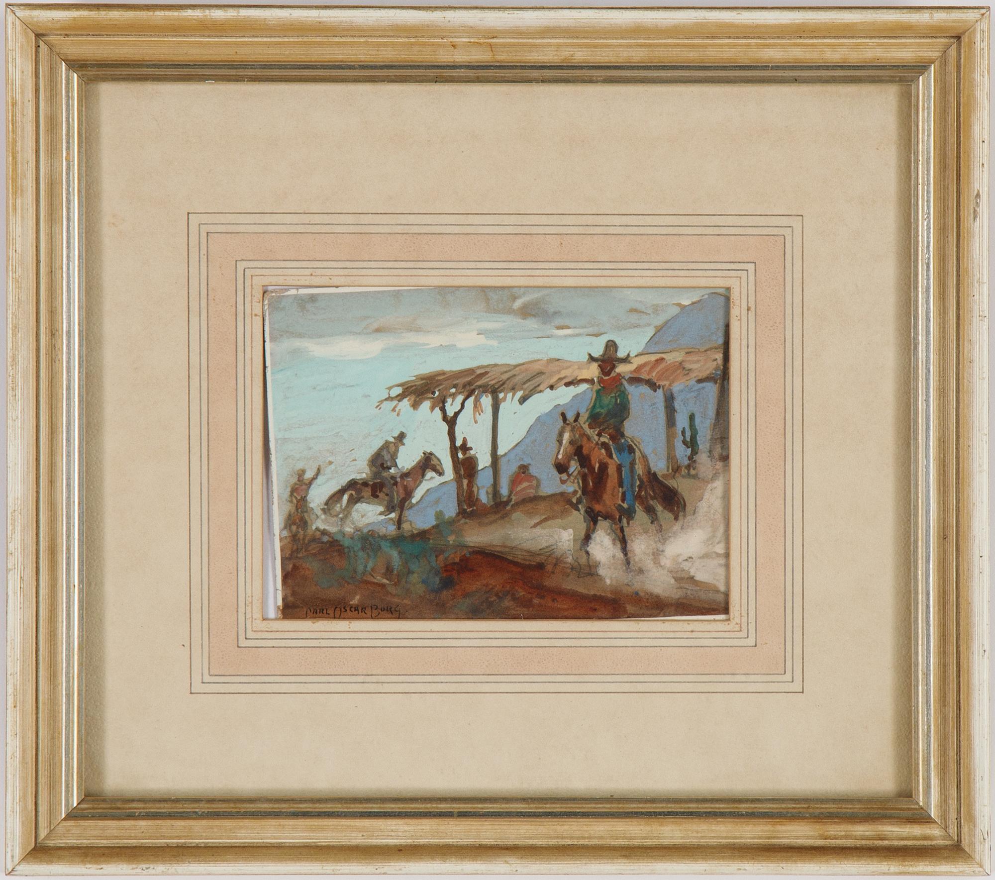 Carl Oscar Borg, gouache, signed Carl Oscar Borg.