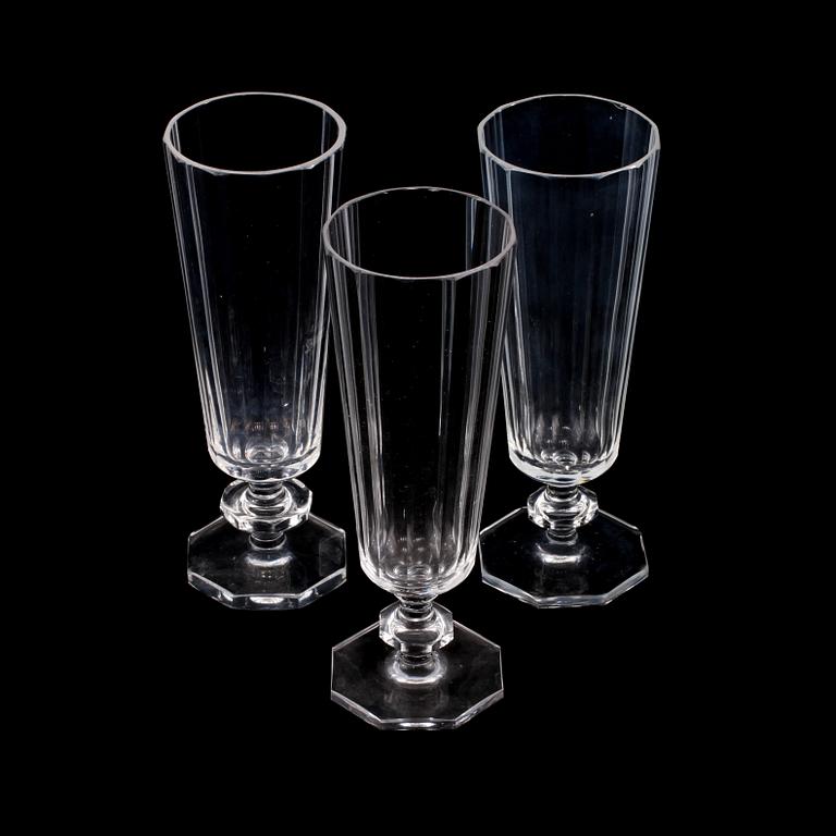 CHAMPAGNEGLAS, 8 st, "Karlberg", Elis Bergh, Kosta Boda, 1900-talets andra hälft.