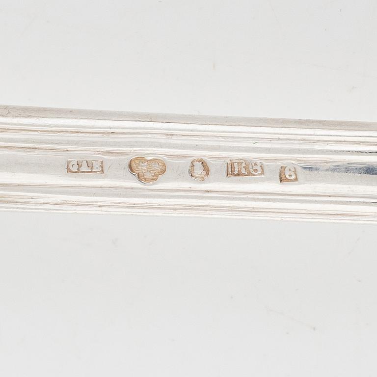 A Swedish Silver Cutlery, 'Olga', including mark of GAB, Stockholm 1895 (23 pieces).