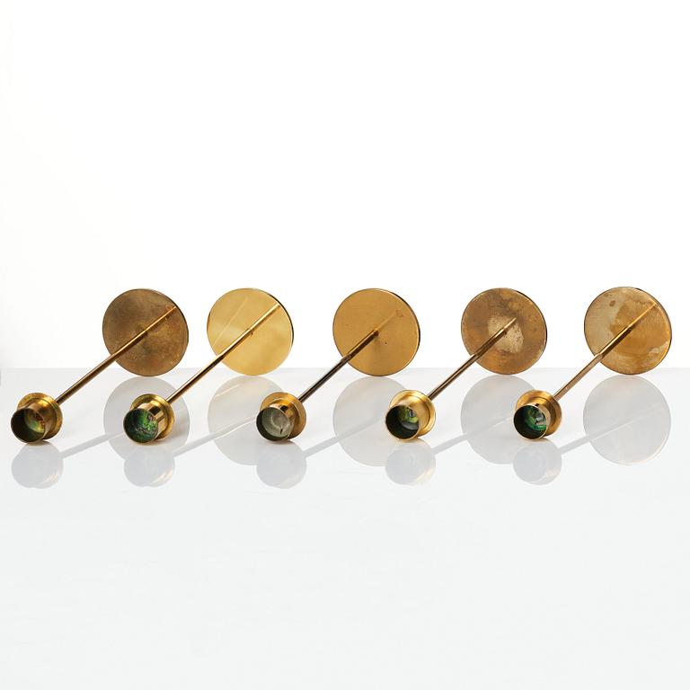 Hans-Agne Jakobsson, a set of 16 candle holders, "L 24", Hans Agne Jakobsson AB, Markaryd 1960s.
