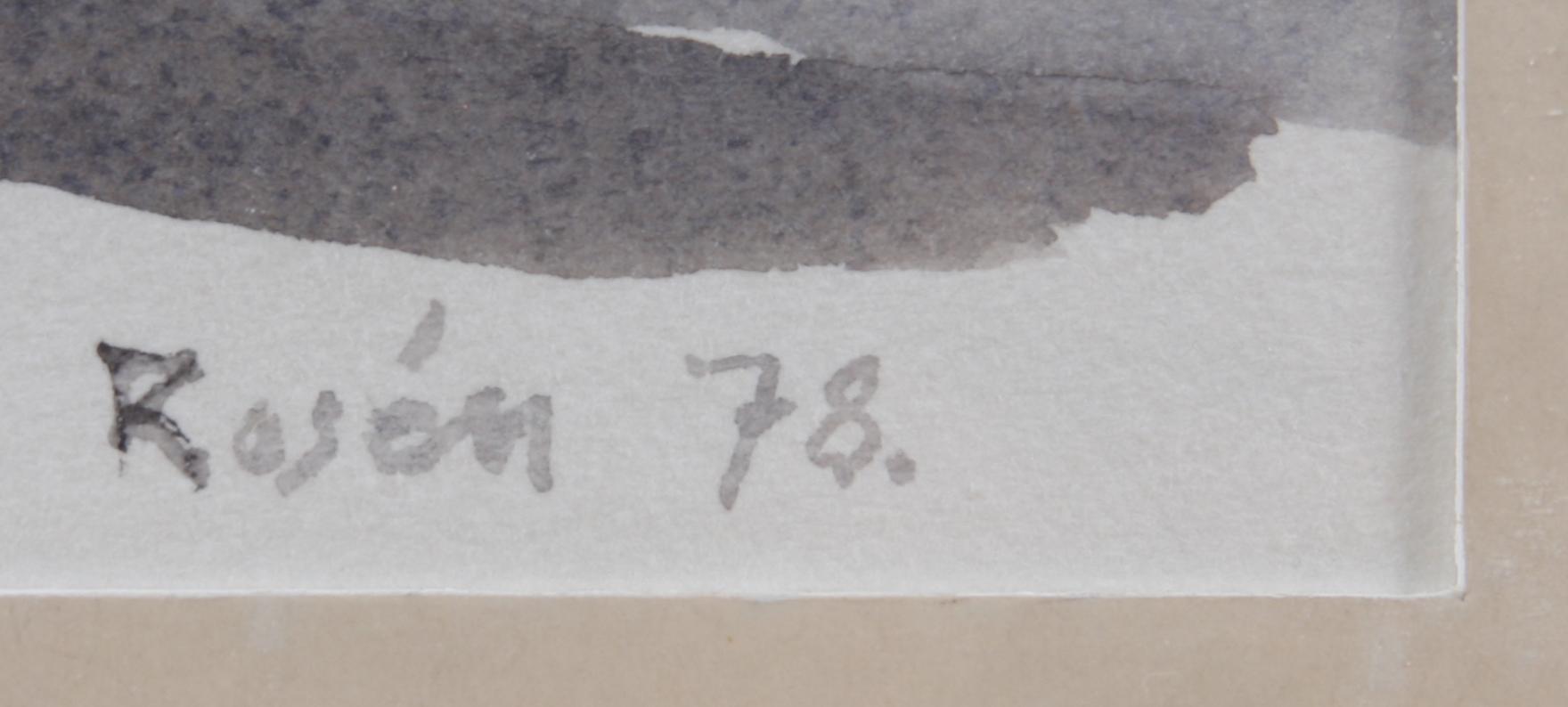 KJELL ROSÉN, akvarell, sign.