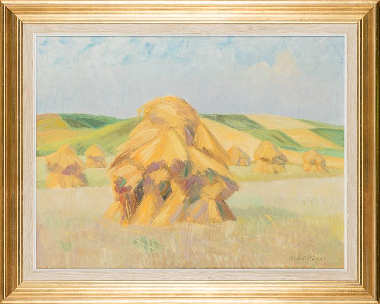 Albert Krüger, oil on canvas, signed.