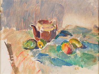 Olle Skagerfors, Still Life with Jug and Fruits.