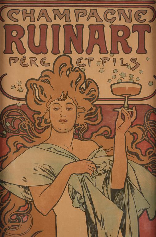 Alphonse Mucha, "Champagne Ruinart".