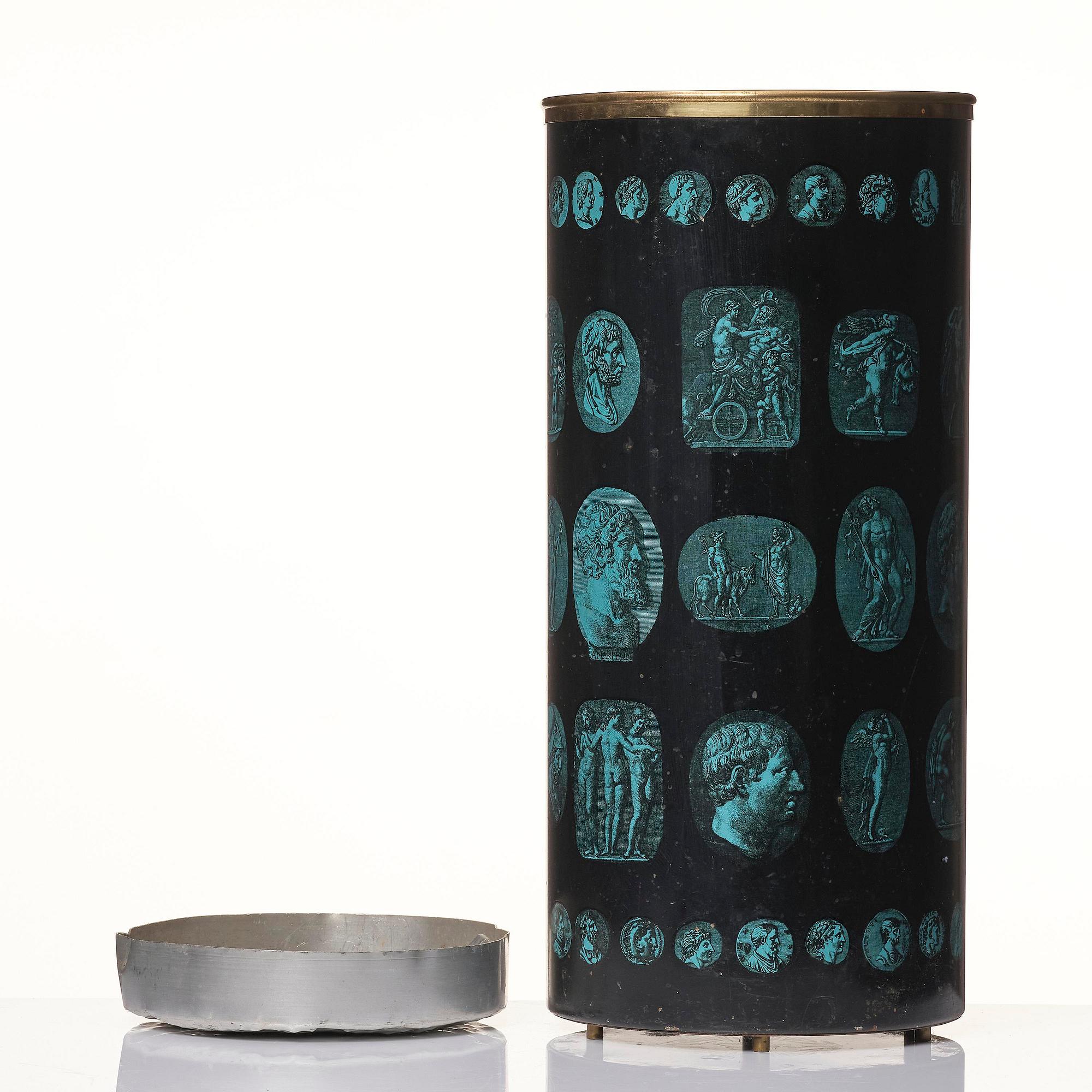 Piero Fornasetti, a "Cammei" umbrella stand, Milano, Italy, ca 1960s.