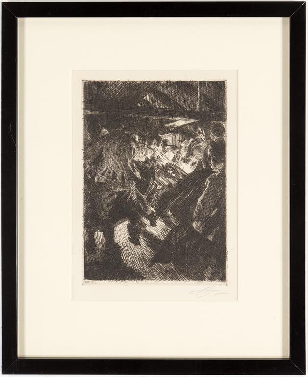 ANDERS ZORN, etching, 1917, signed with pencil.
