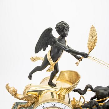 A late Empire table clock mid 1800.