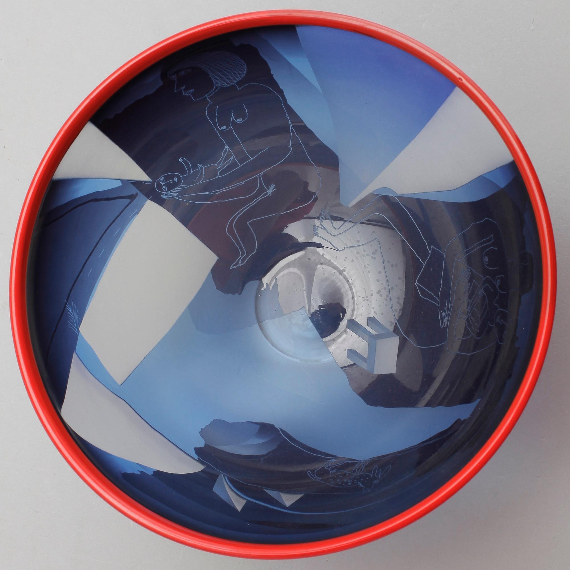 SKÅL, glas, Ann Wärff, signerad.