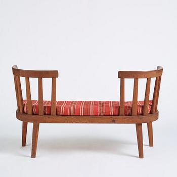 Axel Einar Hjorth, a stained pine sofa 'Utö', Nordiska Kompaniet 1930s.