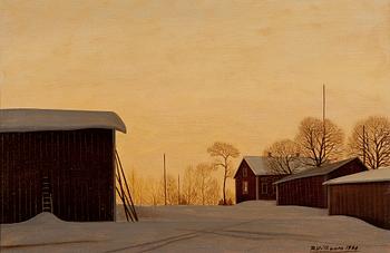 405. Risto Vilhunen, A WINTER LANDSCAPE.