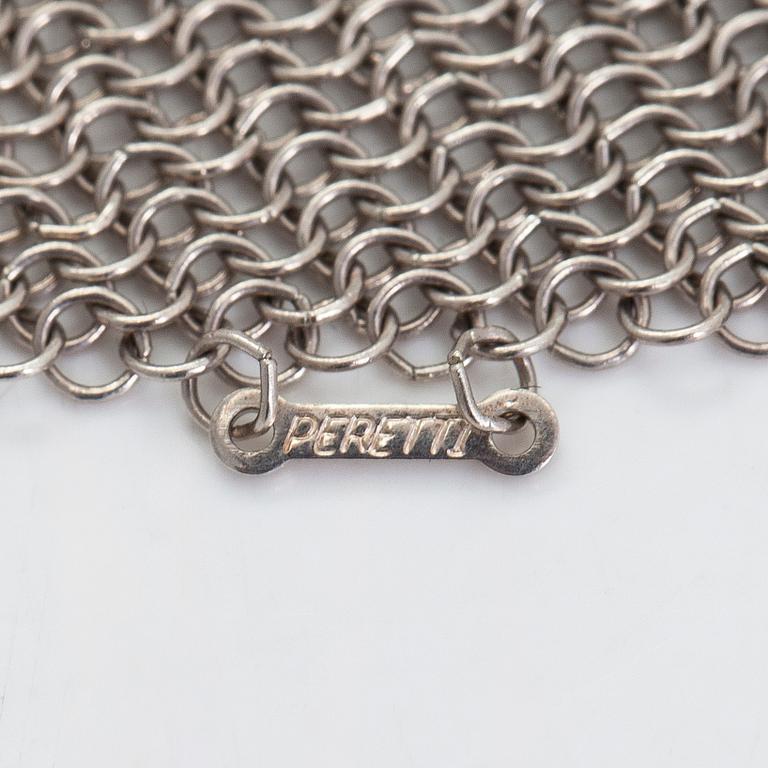 Tiffany & Co, Elsa Peretti, A sterling silver 'Mesh scarf' necklace.