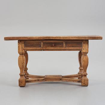 A Baroque oak table.