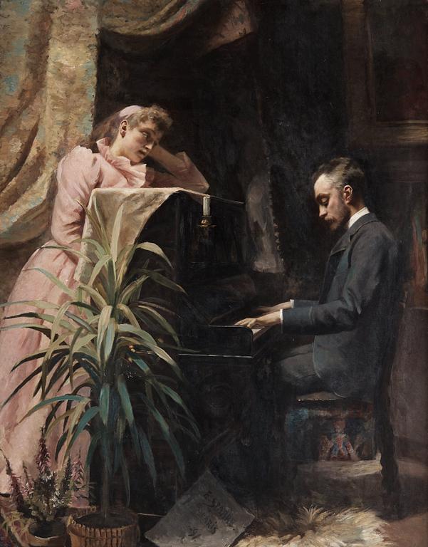 Emma Sparre, At the piano.