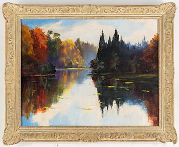 Axel Lind, oil on canvas, signed.