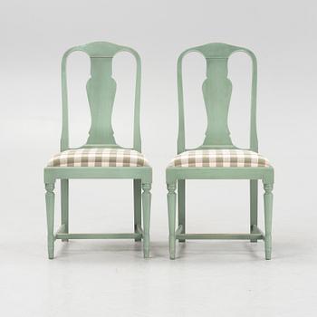 Dining set, table and chairs, late 20th century.