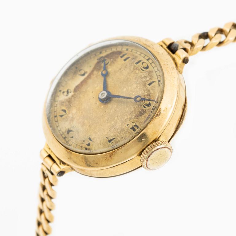 Wristwatch, 22.5 mm, 18K gold.