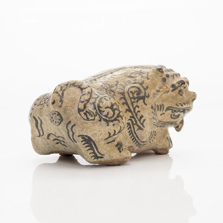 A ceramic animal figure, possibly Sawankhalok, Thailand 16th/17th century.