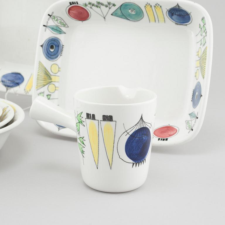 a set of tableware of 11 pcs, "Picknick" and "Pomona", Rörstrand.