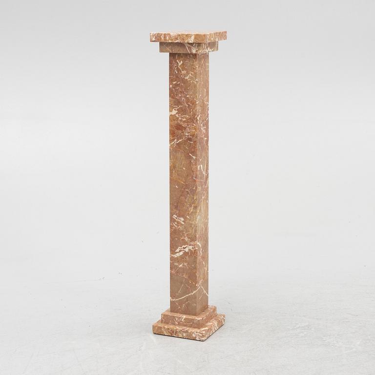 Pedestal, marble, contemporary manufacture.