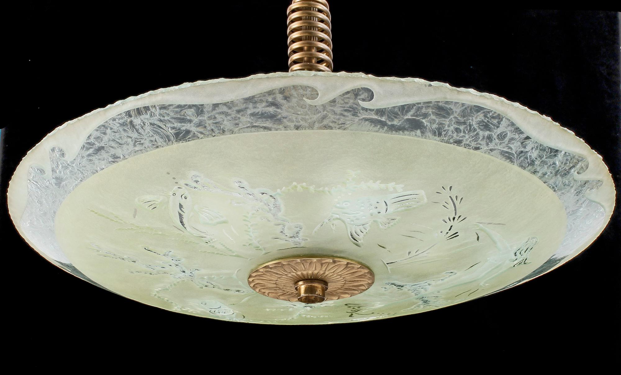 TAKLAMPA, Art Deco, 1940-tal. Höjd ca 55 cm.